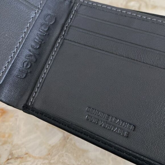 NWOT Calvin Klein Leather Compact RFID Protection Bifold Wallet - Picture 5 of 9